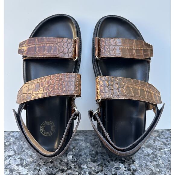 DAMAGED Dries Van Noten Croc Sandals With Adjustable straps Men’s Eur 41/ US 8 - Picture 1 of 11